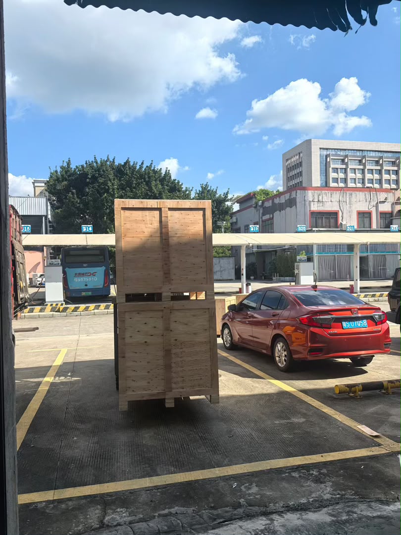 Shipment ready for collection outside the warehouse